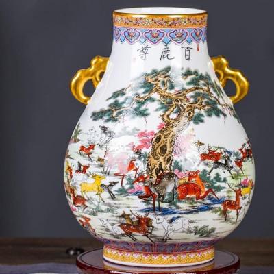 BÌNH DÁNG GIỎ DÂU VIỀN VÀNG HỌA TIẾT BÁCH LỘC